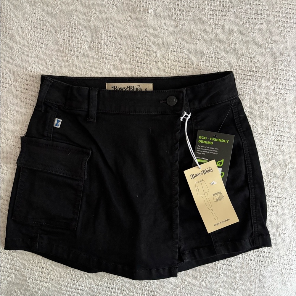Women's Black Denim Skort
